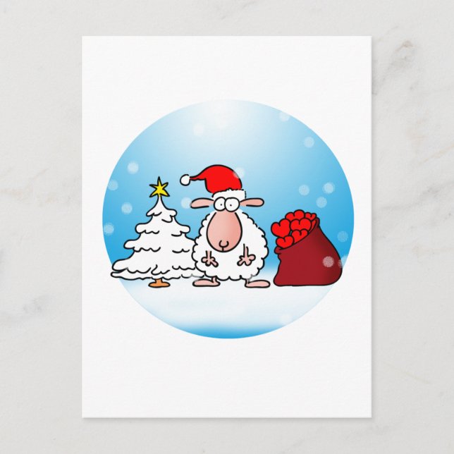 Schafsweihnacht Postkarte (Vorderseite)