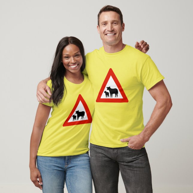 Schafüberquerung, Verkehrszeichen, Norwegen T-Shirt (Unisex)