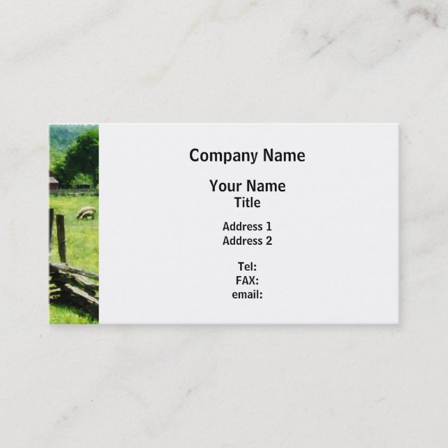 Schafweiden in Weiden Visitenkarte (Vorderseite)