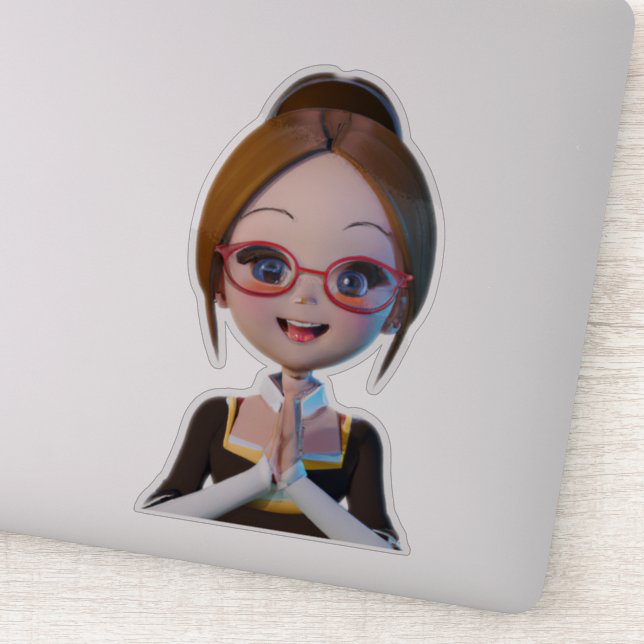 Schah! Bibliothekar für Dienstaufkleber | Adortabl Aufkleber (Detail)