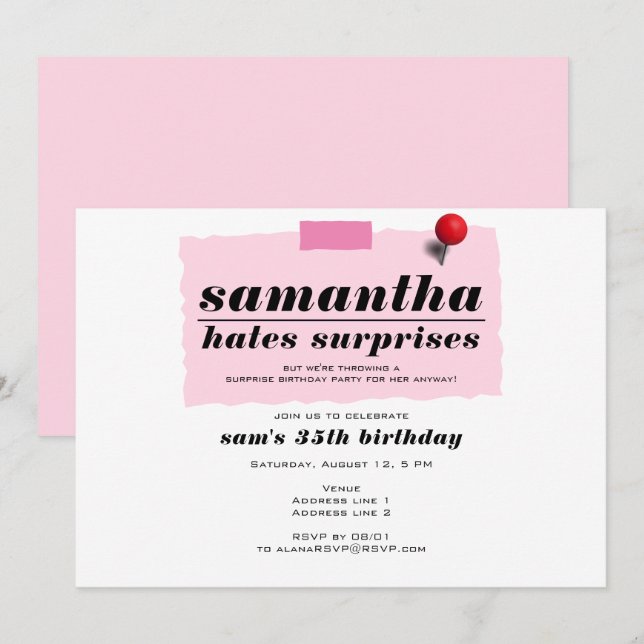 Schah! HaselÜberraschungen Moderne Funny Birthday  Einladung (Vorne/Hinten)