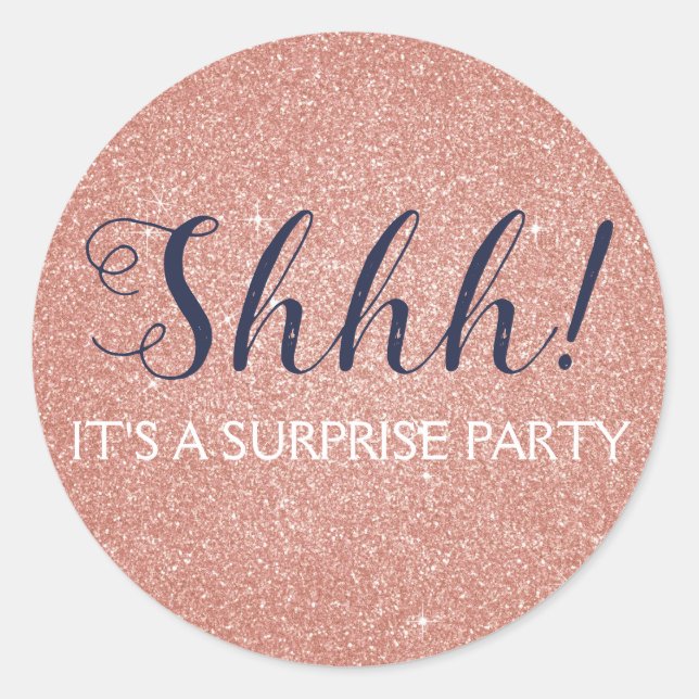 Schah! Überraschung Rose Geburtstagsparty Runder Aufkleber (Vorderseite)