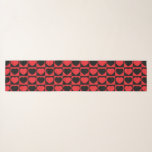Schal mit schwarzen und roten Herzen<br><div class="desc">Schwarz-Rot-Herz Schal zum Anziehen des kleinen Kleiderschranks</div>