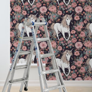 Schäl- und Klebe-Wallpaper Einhorn Mythisches Pfer Tapete