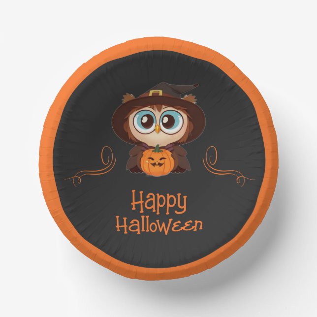 Schale/Herbst/Herbst/Halloween/Kürbis Pappteller (Vorderseite)