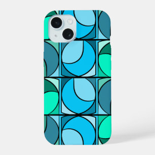 Schale Iphone 15 design 70' blau Hülle
