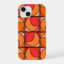 Schale Iphone 15 design 70' Orange Hülle