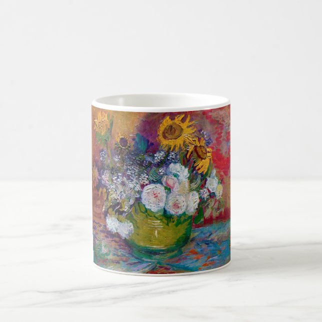 Schale mit Blumen, Van Gogh Kaffeetasse (Mittel)