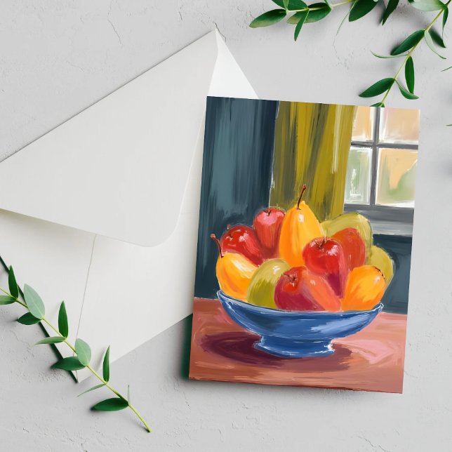 Schale mit Früchten Aquarellmalerei Karte (Von Creator hochgeladen)