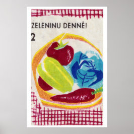 Schale mit Gemüse - Streichholzschachtel-Druck - Ä Poster