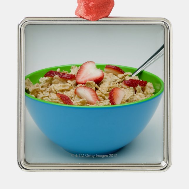 Schale mit Getreide Silbernes Ornament (Vorne)