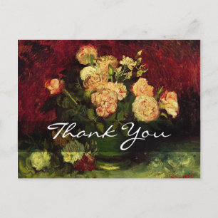 Schale mit Pfingstrosen und Rosen, Vincent van Gog Postkarte