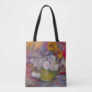 Schale mit Sonnenblumen und Rosen von Vincent van