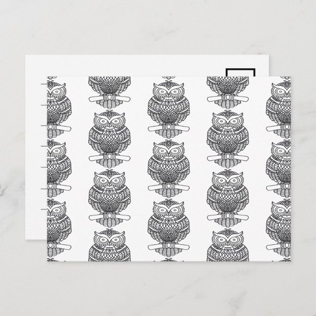 Schale (Muster weiß) - Postkarte (Vorne/Hinten)