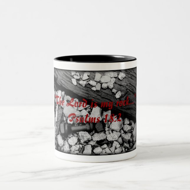 Schale - Psalm-18:2 Zweifarbige Tasse (Mittel)