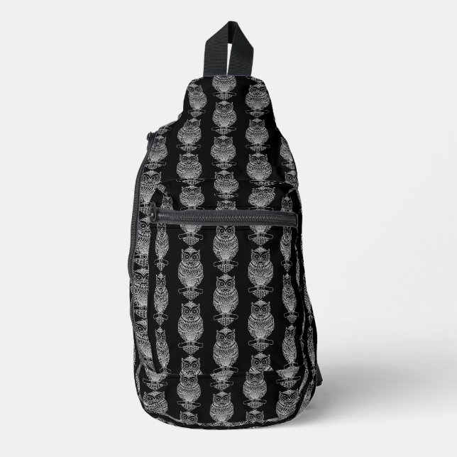 Schale (schwarz) - Beutel Crossbody Bag (Vorderseite)