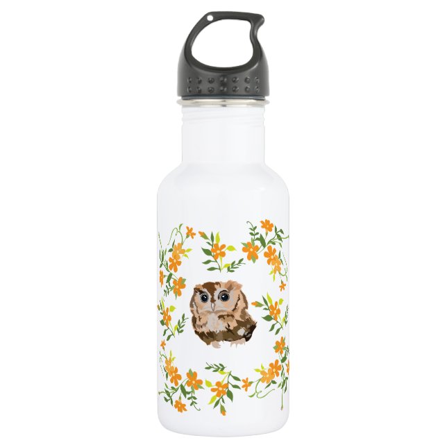 Schale und Blume Trinkflasche (Vorderseite)