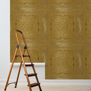 Schale und Stock Indianergold inspiriert Tapete