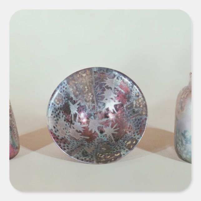 Schale und Vasen, c.1890 Quadratischer Aufkleber (Vorderseite)