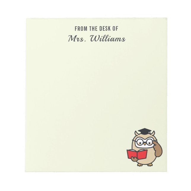 Schale vom Schreibtisch des Individuelle Name Lehr Notizblock (Vorderseite)