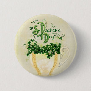 Schale von Beifall-St Patrick Knopf Button