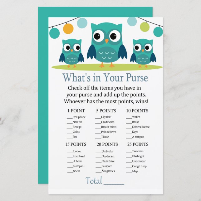 Schale Was ist in deinem Handtaschenspiel Babydusc (Vorne/Hinten)