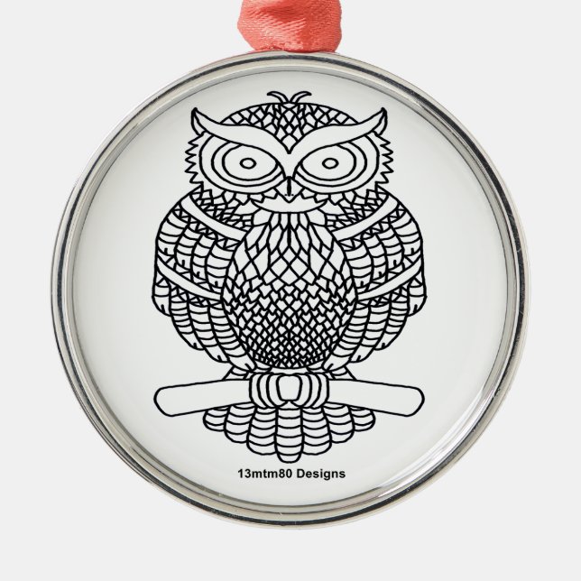 Schale (weiß rund) - Premium-Ornament Ornament Aus Metall (Vorne)