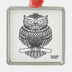 Schale (weißes Quadrat) - Premium-Ornament Ornament Aus Metall