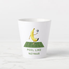 Schäle wie ein Champion Lustiges Banana-Fußball Cu Milchtasse