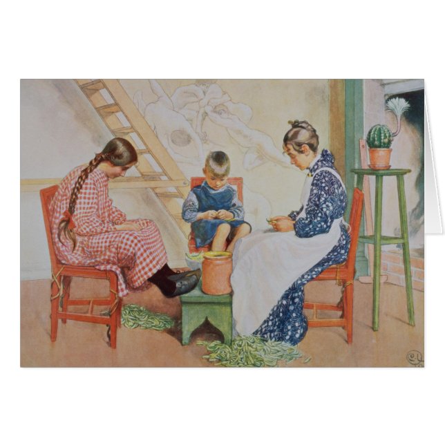 Schälen der Erbsen, Kneipe. in "Lasst Licht Hinin" (Vorderseite (Horizontal))