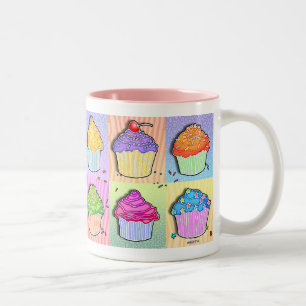 Schalen - Pop-Kunst-Kuchen-Schale Zweifarbige Tasse