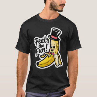 Schälen Sie das lustige Bananendesign T-Shirt