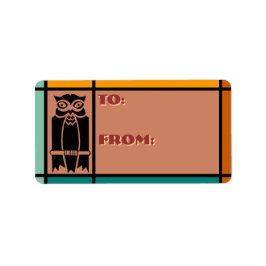 Schalen und Adler-Adobe,Schwarz,Aquamarin,Orange ( Adressaufkleber