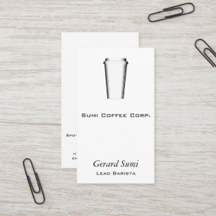 Schalen zum zu gehen visitenkarte