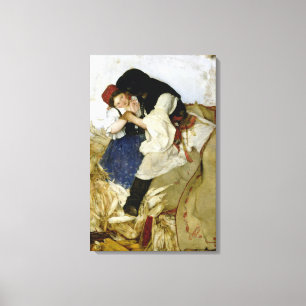 Schälender Mais, 1885 Leinwanddruck