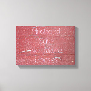 Schälhammer sagt, dass es keine Pferde mehr gibt Leinwanddruck