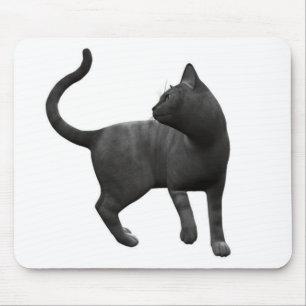 Schalkhafte schwarze Katzenmauspad Mousepad