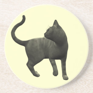 Schalkhafte schwarze Katzenuntersetzer Getränkeuntersetzer