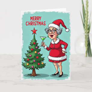 Schalkhafte Weihnachtskarte für Damen Karte