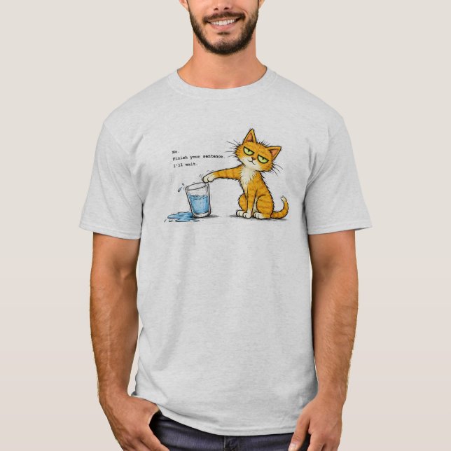 Schalkhafter Melvin Katze T-Shirt (Vorderseite)
