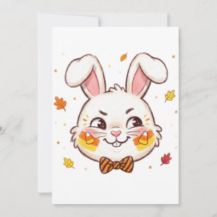 Schalkhafter Osterhase Halloween Candy Corn Einladung