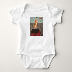 Schalkhaftes Corgi T-Shirt Baby Strampler