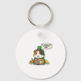 Schalkhaftes Meerschweinchen St.Patrick's Day Schlüsselanhänger