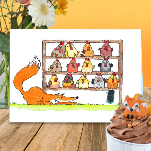 Schalkiger Fuchs zum Geburtstag Karte