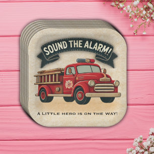 Schall den Alarm! Vintage Trucksäulendusche Pappteller