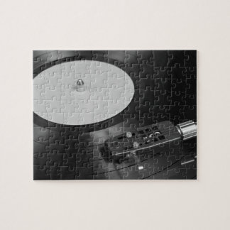 Schallplatte auf einem Plattenspieler Überblick Puzzle
