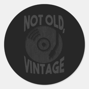 Schallplatte Nicht Alt Vintage Retro Wertschätzung Runder Aufkleber