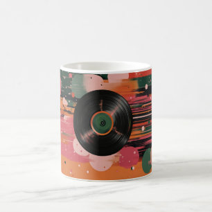 Schallplatte, oft verwendet zur Darstellung analog Kaffeetasse