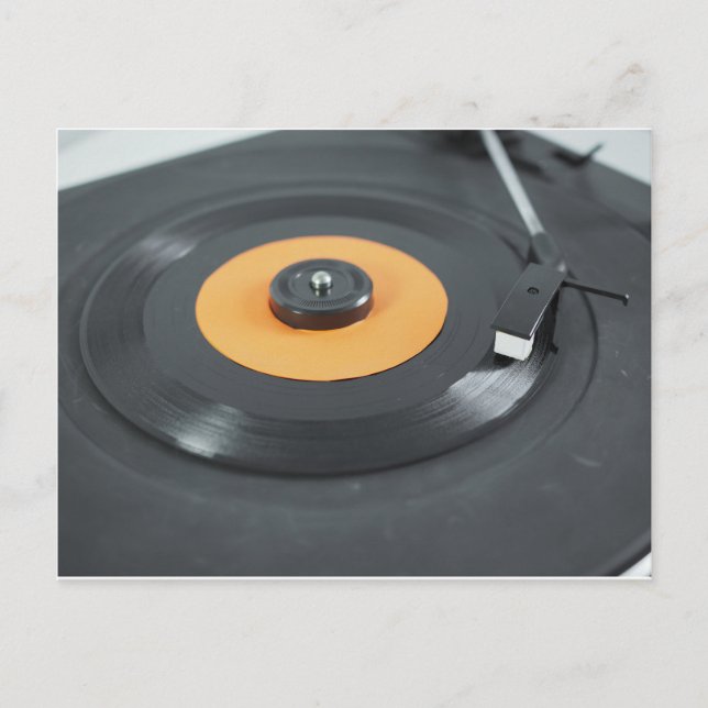 Schallplatte Postkarte (Vorderseite)