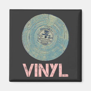 Schallplatte Retro Disco Vintage Musik Design Magnet